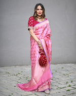 Load image into Gallery viewer, Banarasi Katan Silk Mountain Blossom Saree
