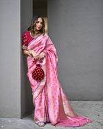 Load image into Gallery viewer, Banarasi Katan Silk Mountain Blossom Saree
