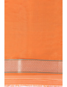 Banarasi Danedar Brocade with Konia Orange Saree