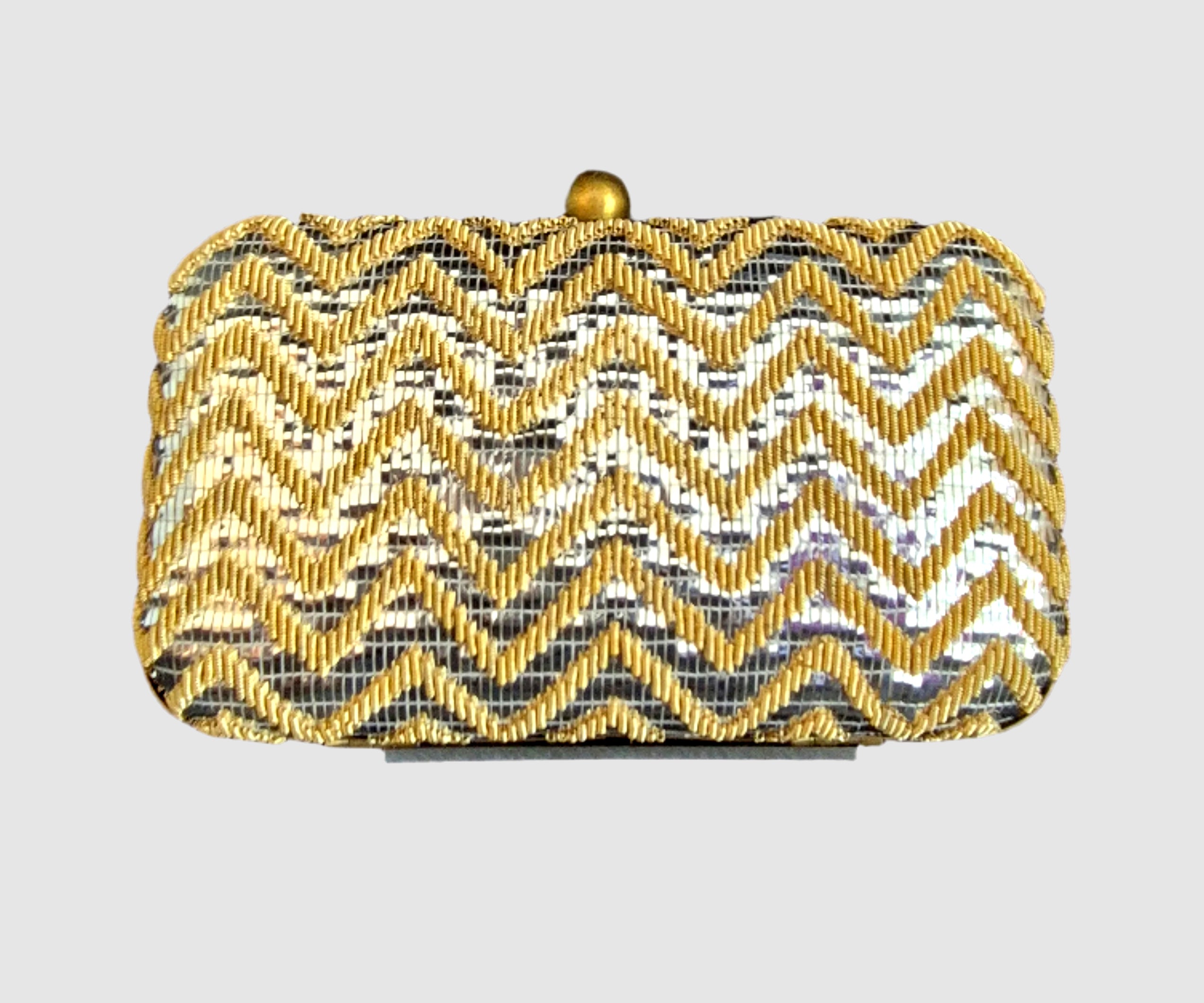 The Chevron Gold Miniaudiere