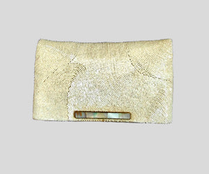 The Swirl White Clutch