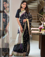 Load image into Gallery viewer, Benaras Silk Parrot Jaal Saree

