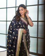 Load image into Gallery viewer, Benaras Silk Parrot Jaal Saree
