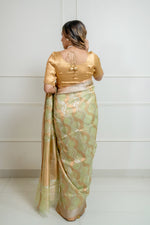 Load image into Gallery viewer, Kota Tissue Silver Gold Falak Saree
