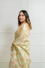 Load image into Gallery viewer, Kota Tissue Silver Gold Falak Saree
