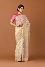 Load image into Gallery viewer, Kota Tissue Pankha Buti Jaal Embroidery Saree
