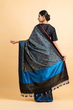 Load image into Gallery viewer, Benaras Satin Bird On Tree Saree
