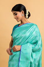 Load image into Gallery viewer, Benaras Satin Woven Basket Saree
