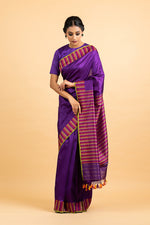 Load image into Gallery viewer, Benaras Silk Triangles Palla Saree
