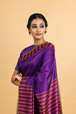 Load image into Gallery viewer, Benaras Silk Triangles Palla Saree
