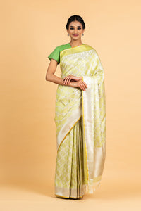 Benaras Satin Tree Buta Saree
