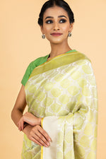 Load image into Gallery viewer, Benaras Satin Tree Buta Saree
