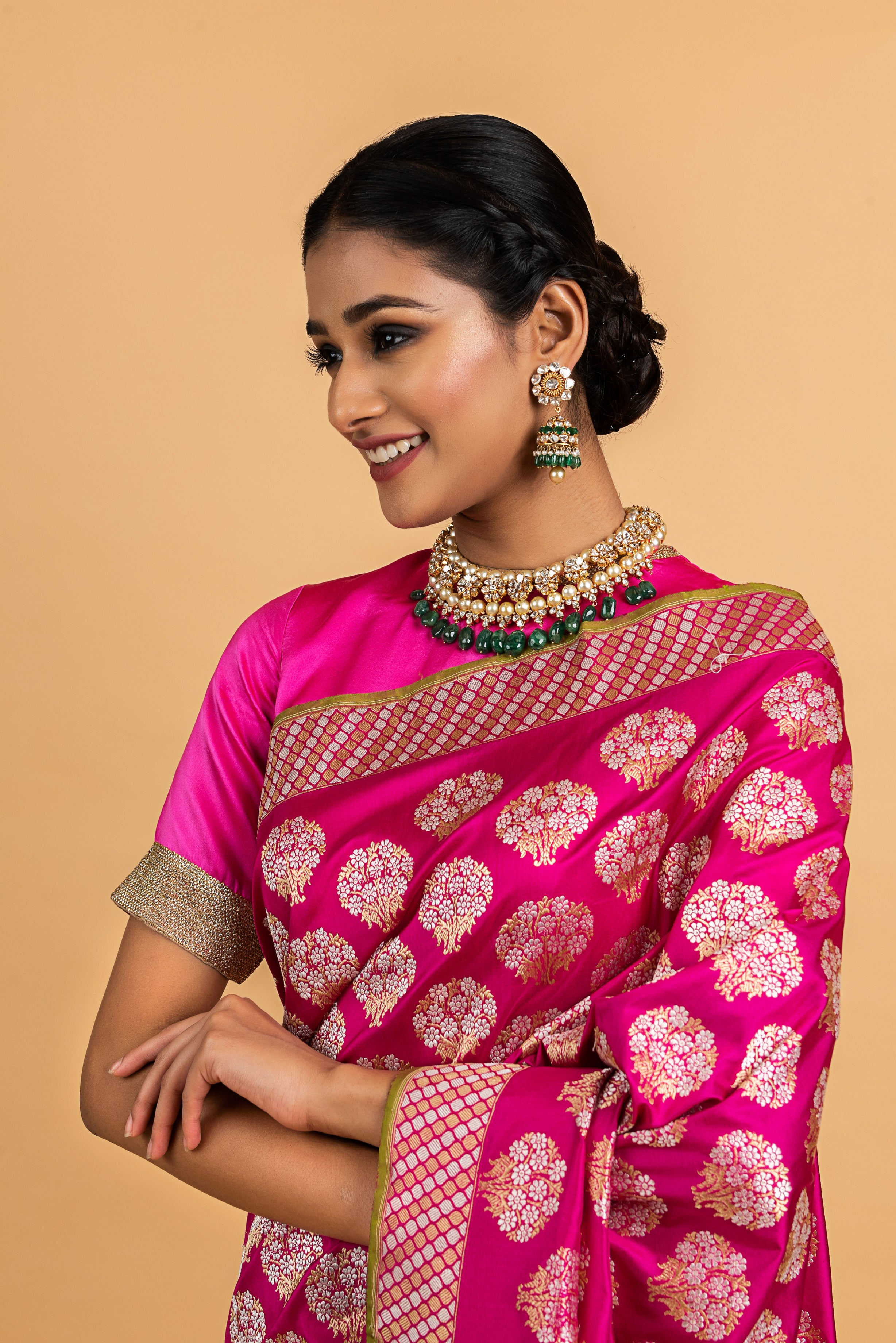 Benaras Katan Silk Guldasta Saree