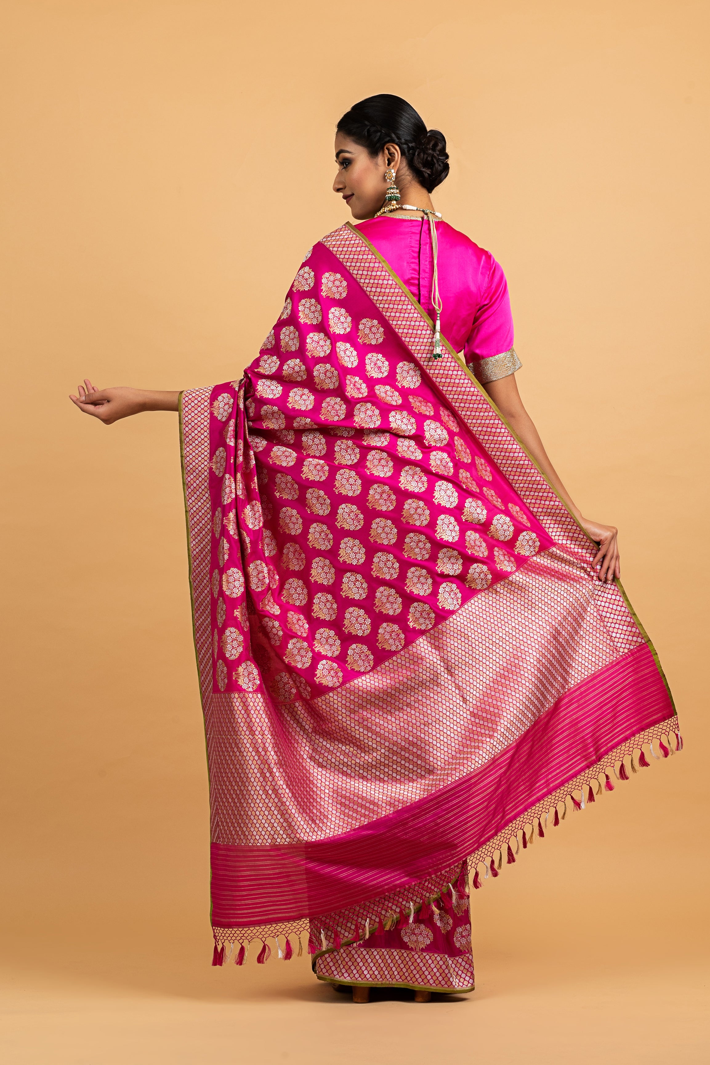 Benaras Katan Silk Guldasta Saree