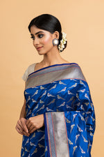 Load image into Gallery viewer, Benaras Silk Parrot Motif Saree
