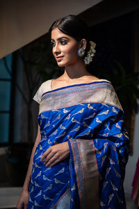 Benaras Silk Parrot Motif Saree