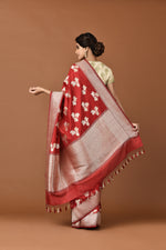 Load image into Gallery viewer, Banarasi Katan Silk Chinar Leaf Saree

