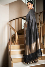 Load image into Gallery viewer, Benaras Silk Sunburst Design Saree
