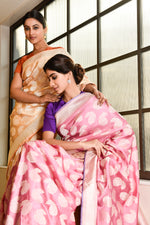 Load image into Gallery viewer, Banarasi Satin Paisley Buti Embroidery Saree

