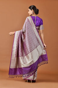 Banarasi Silk Himalayan Flower Silver/Gold Jaal Saree