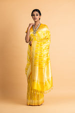 Load image into Gallery viewer, Banarasi Katan Silk Silver and Gold Chhadi Fern Saree
