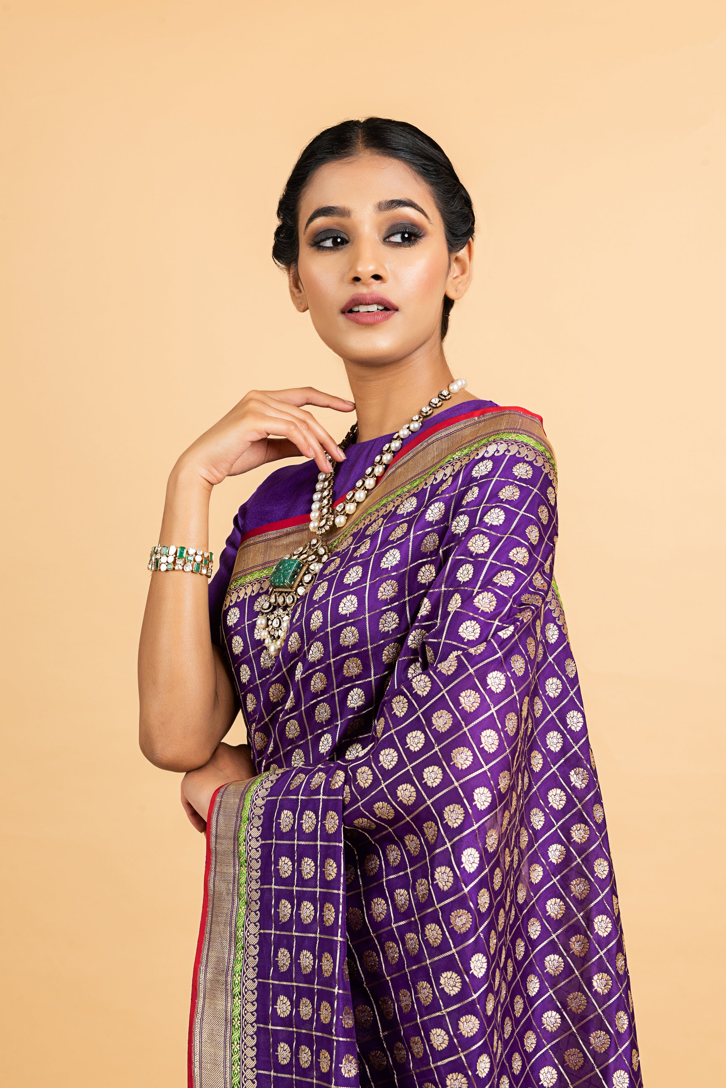 Benaras Silk Bridal Jaal Saree