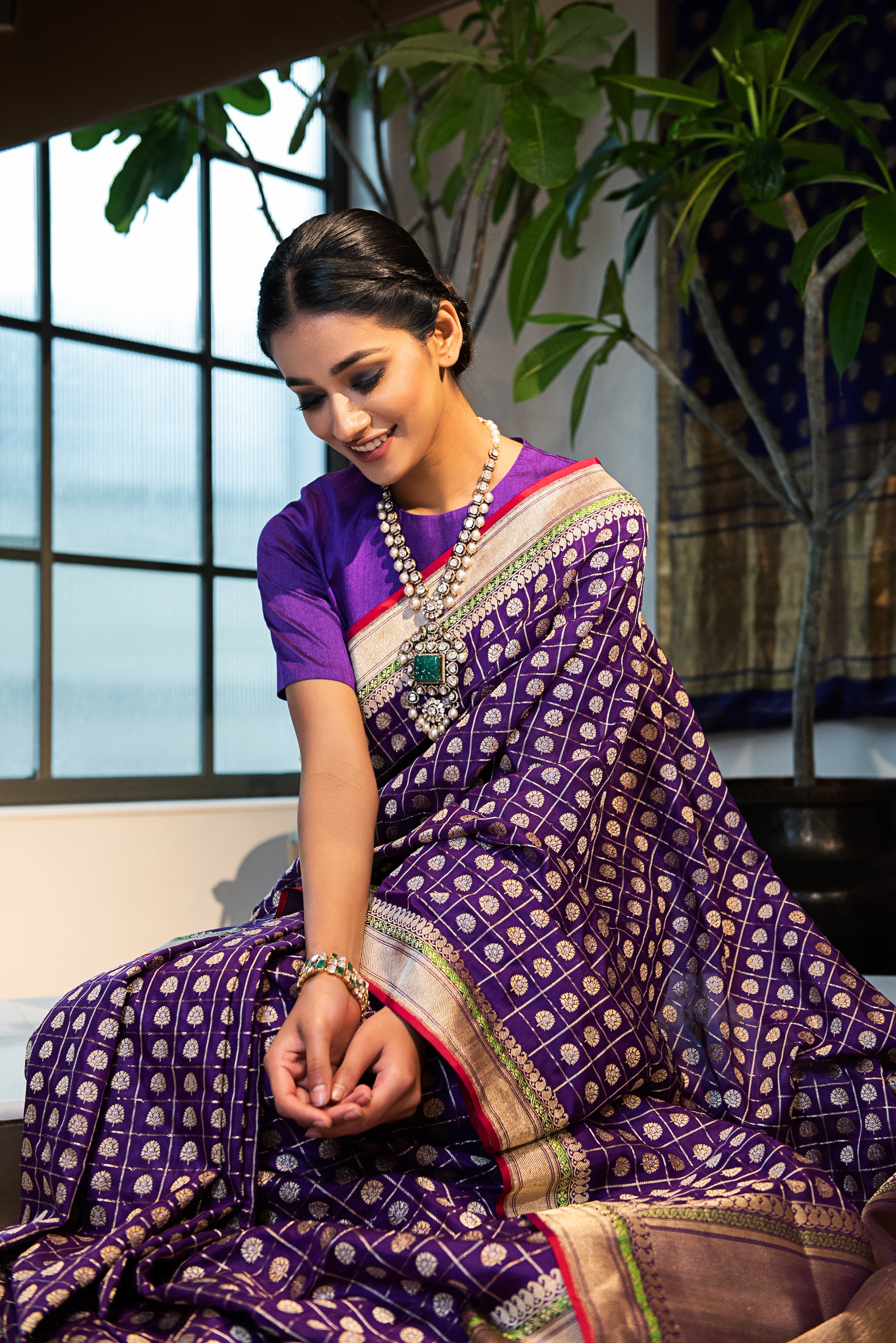 Benaras Silk Bridal Jaal Saree