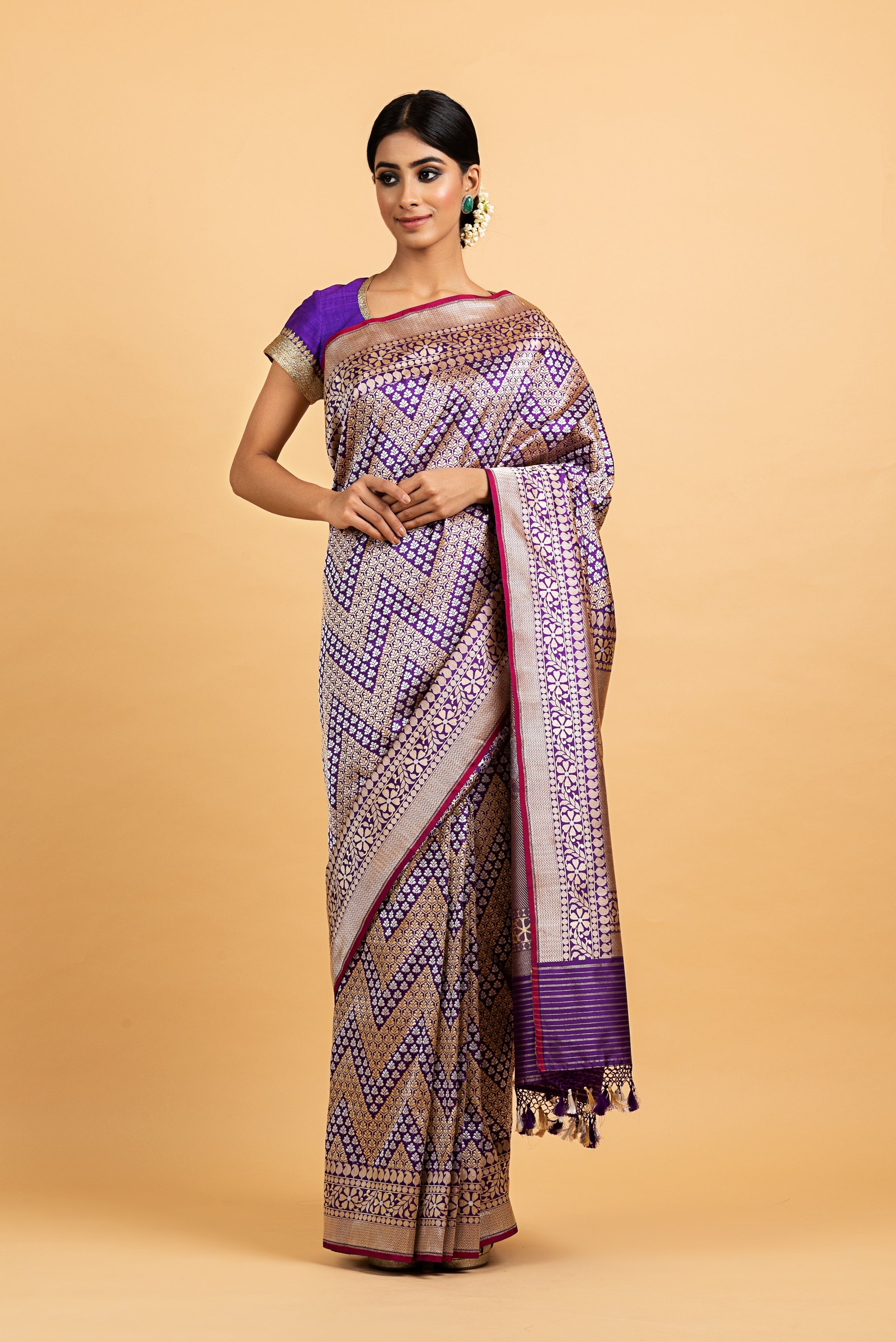 Benaras Silk Chandwa Gethua Saree