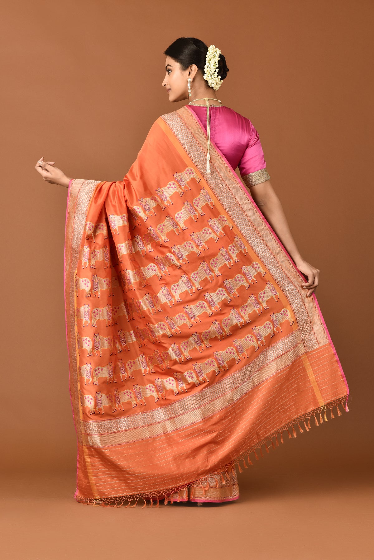 Banarasi Silk Nandi Palla Saree