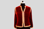Load image into Gallery viewer, Velvet Samll Buti Maroon Jacket

