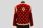 Load image into Gallery viewer, Velvet Samll Buti Maroon Jacket
