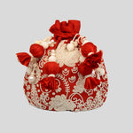 Load image into Gallery viewer, Dupion Potli Pearl Flower Jaal
