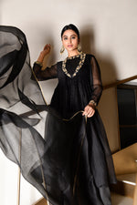 Load image into Gallery viewer, Kota Silk Pintac Tunic With Zardori Flower Broder Embroidery With Palazzo &amp; Dupatta Outfit
