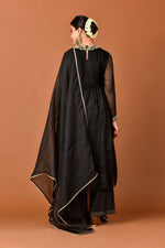 Load image into Gallery viewer, Kota Silk Pintac Tunic With Zardori Flower Broder Embroidery With Palazzo &amp; Dupatta Outfit
