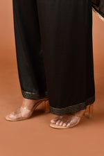 Load image into Gallery viewer, Kota Silk Pintac Tunic With Zardori Flower Broder Embroidery With Palazzo &amp; Dupatta Outfit
