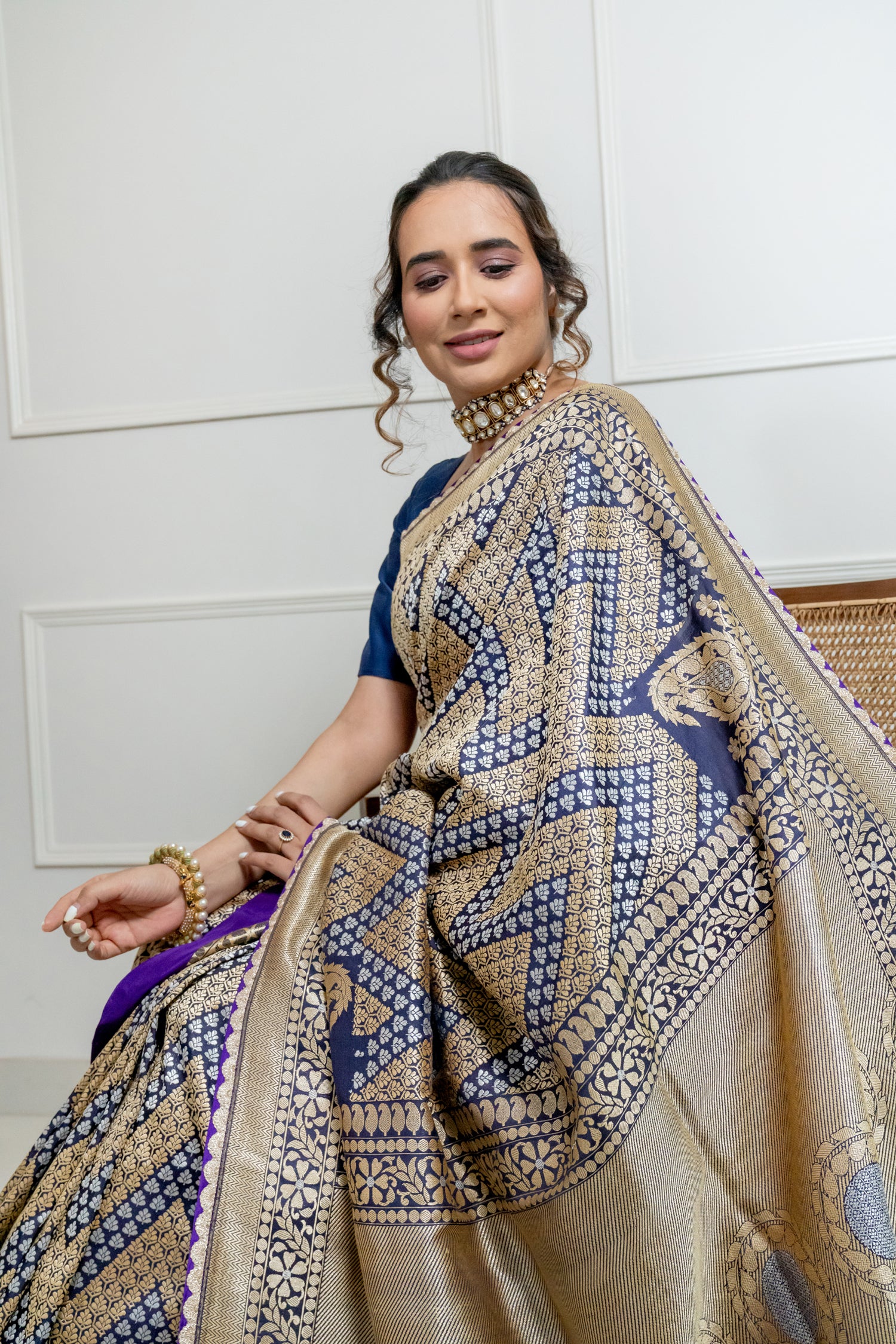 Benaras Silk Chandwa Gethua Saree