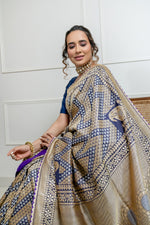 Load image into Gallery viewer, Benaras Silk Chandwa Gethua Saree
