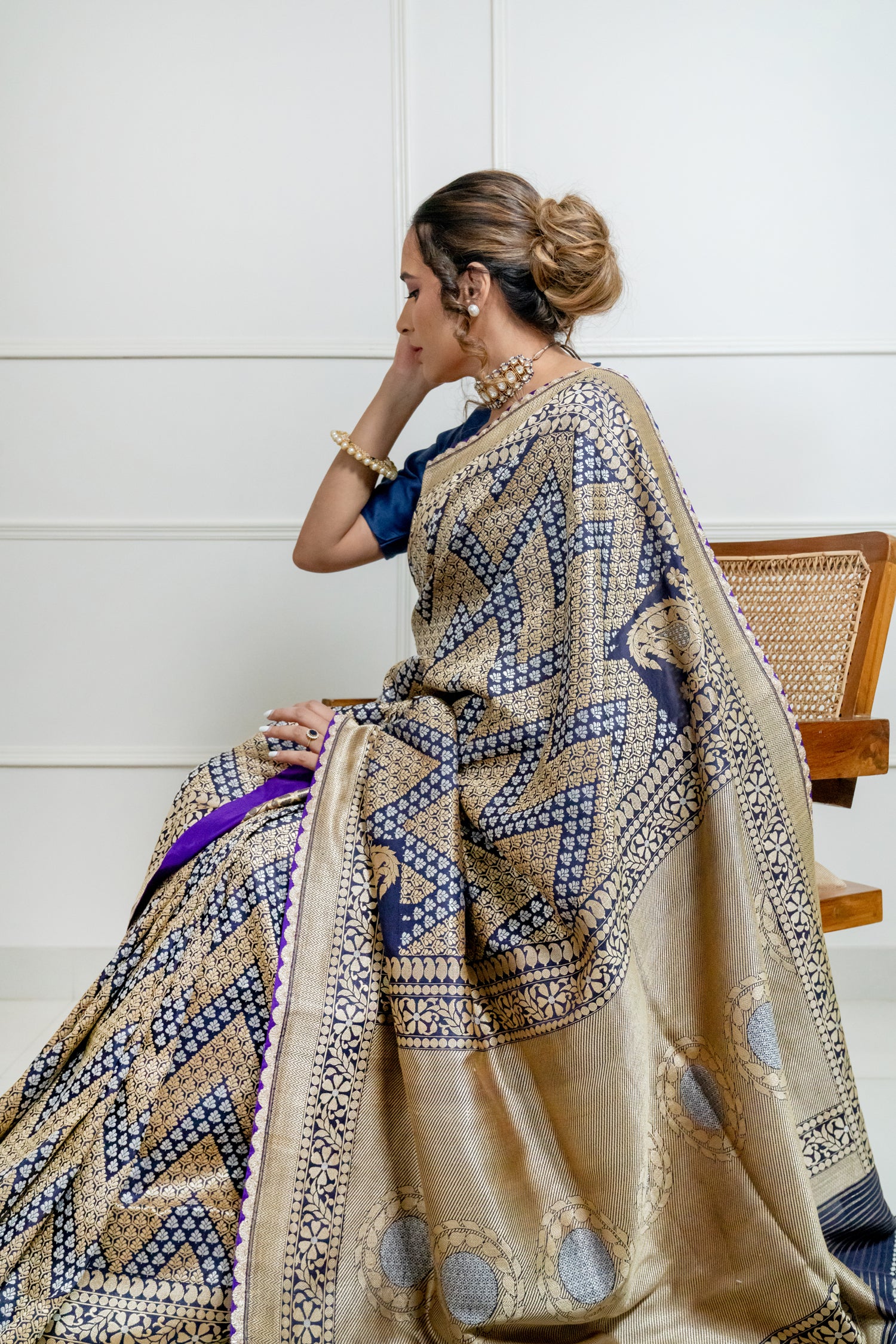 Benaras Silk Chandwa Gethua Saree