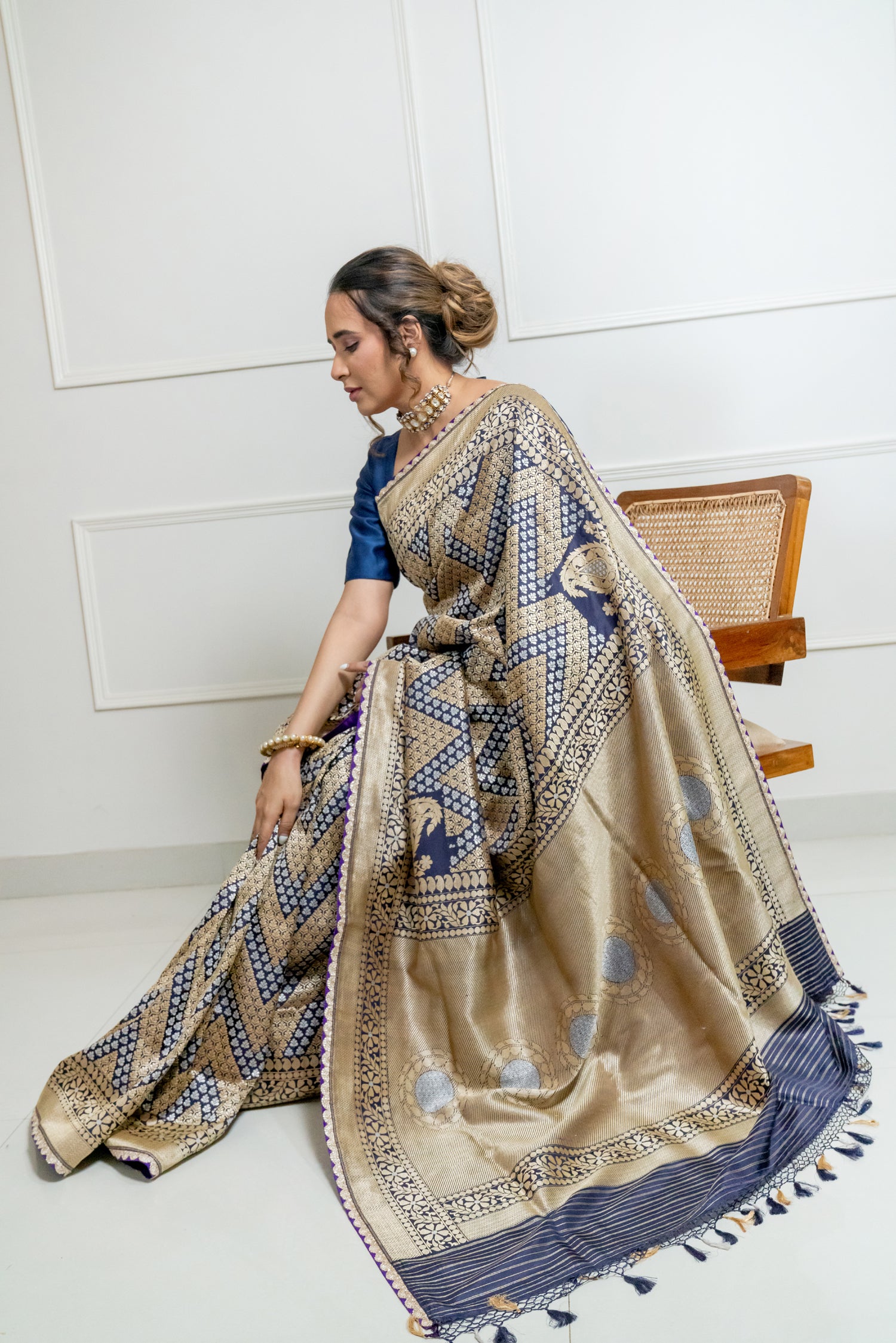 Benaras Silk Chandwa Gethua Saree