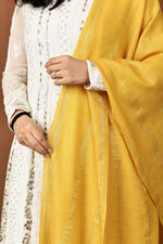 Load image into Gallery viewer, Pashmina Shawl With Zari Yellow Stole
