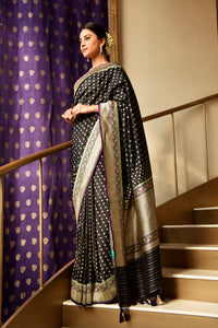 Nargis Fakhri in our Banarasi Silk Paithani Border....