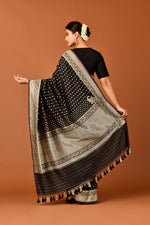 Load image into Gallery viewer, Nargis Fakhri in our Banarasi Silk Paithani Border....
