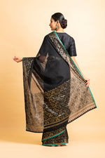 Load image into Gallery viewer, Kota Gold Foil Print With Dori Embroidery Leaf Jaal Saree
