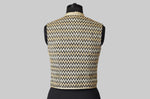 Load image into Gallery viewer, Dupion Silk Zig-Zag Embroidered Black Jacket
