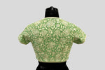 Load image into Gallery viewer, Matka Silk Gulistan Resham Jaal Embroidered Green Blouse
