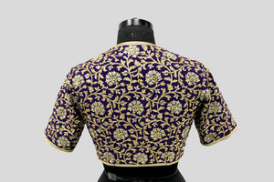 Matka Gulbahar Jaal Purple Blouse