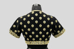 Load image into Gallery viewer, Cotton Traditional Buti Black Blouse
