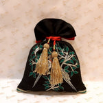 Load image into Gallery viewer, Dupion Silk Parrot Design Potli
