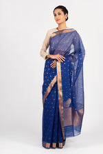 Load image into Gallery viewer, Kotah Cotton Diamond Motif With Konia Saree
