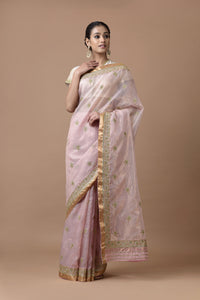 Kota Tissue Traditional Buti Embroidery Saree